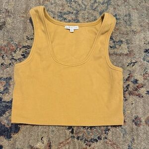 Madewell Golden Yellow Ribbed Crop Top